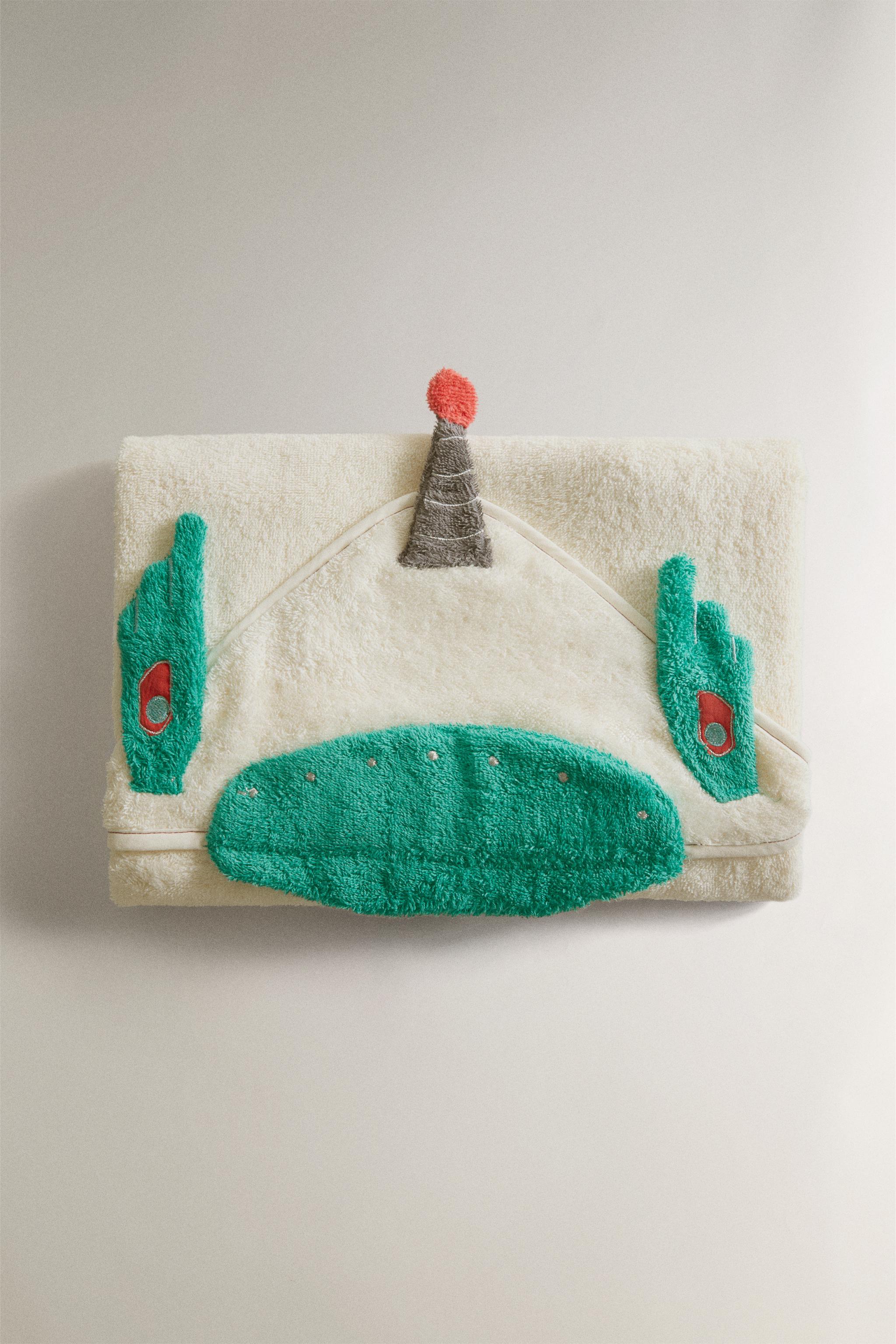 SERVIETTE DE BAIN À CAPUCHE ENFANT ESPACE